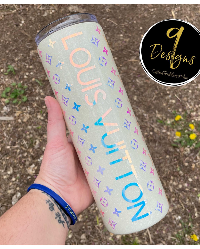 LV tumblers, Louis Vuitton tumblers, glitter tumblers, mommy and